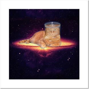 Orange Cat With CD/DVD Cake Box Posters and Art